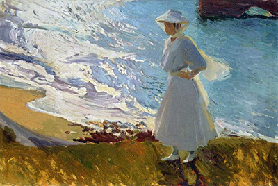 Maria at the Beach, Biarritz Joaquin Sorolla